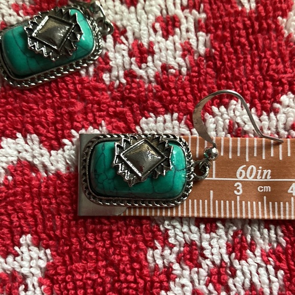 🆕 NWOT STERLING SILVER WITH TURQUOISE BLUE EARRINGS - Picture 9 of 9